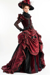 Fototapeta premium Woman victorian style dress