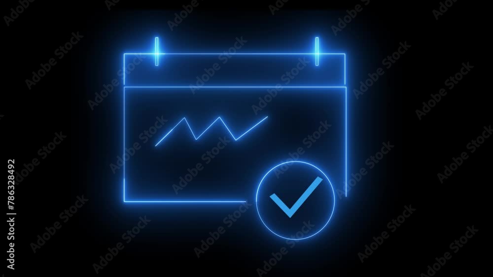 Poster icon of a clipboard with check marks animated on a white background.