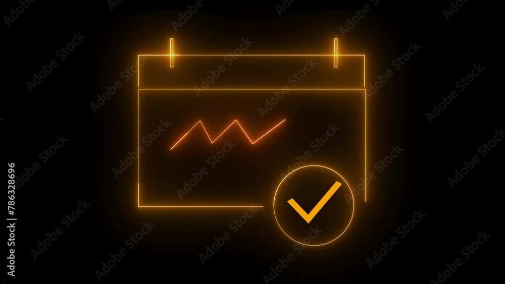 Poster icon of a clipboard with check marks animated on a white background.
