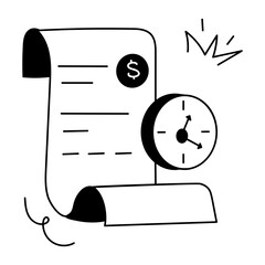 Get this line icon of payment history 
