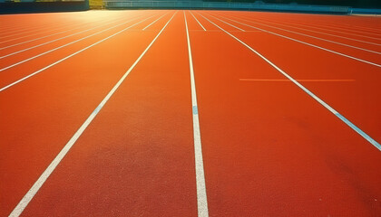 close up top view of running track,clean detail