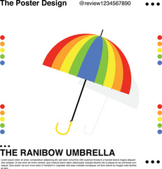 Colorful Rainbow umbrella is best for Juneteenth, Black History Month, and Pride for the LGBTQ+ community.