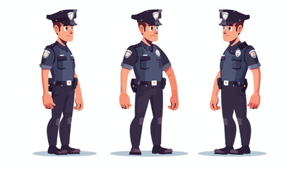 Police Officer  Vector Character Illustration flat vector