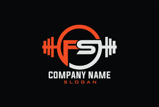 s f sf fs fr fv vr vf rfs frs srf rsf fsr sfr initial logo design vector symbol graphic idea creative, gym and fitness logo with circle