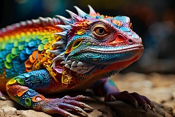 Obraz premium chameleon 
