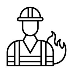 Fireman line icon