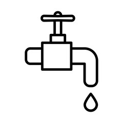Faucet line icon