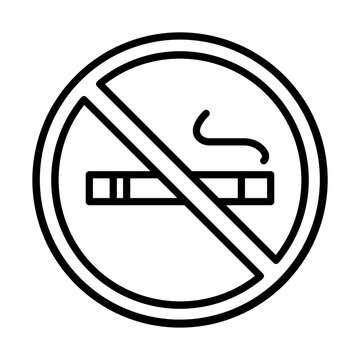 recommend clip art: No smoking line icon