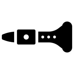 flute icon, simple vector design