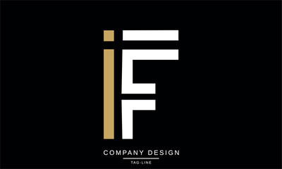 IF, FI Abstract Letters Logo Monogram Design Font