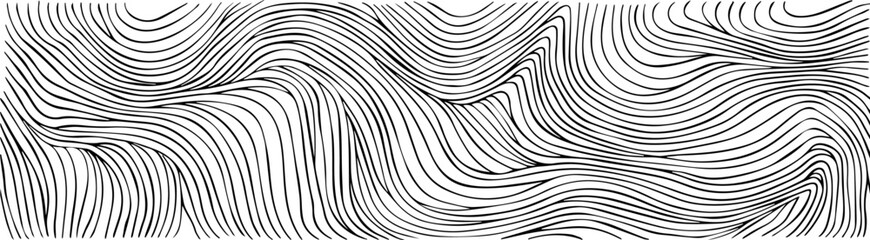 irregular striped lines black transparent pattern, vector decoration overlay monchrome, laser cutting cnc background engraving, decorative print design backdrop - obrazy, fototapety, plakaty