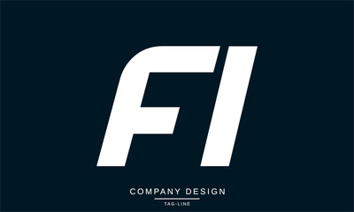 FI, IF Abstract Letters Logo Monogram Design Icon Font