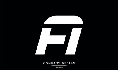 FI, IF Abstract Letters Logo Monogram Design Icon Font