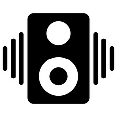 woofer icon, simple vector design - obrazy, fototapety, plakaty