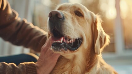 A heartwarming encounter of a person coming home to an exuberant welcome from their dog, capturing the unconditional love and excitement pets offer.