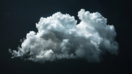 White cloud on a black background