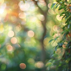 Obraz premium green bokeh background