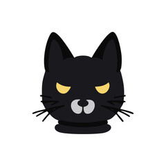 vector isolated silhouette cat, Cute cartoon black cat, cat logo, and cat icon for graphic resources