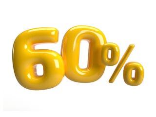 60 percent. 3D rendering.