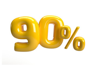 90 percent. 3D rendering.