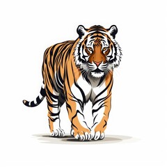 Naklejka premium tiger vector logo, tiger illustration, tiger character