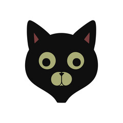 vector isolated silhouette cat, Cute cartoon black cat, cat logo, and cat icon for graphic resources