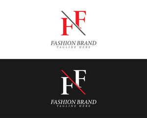 Abstract luxury and fashion brands FF letter logo. Initial Monogram Creative and Modern Sign Symbol Icon.