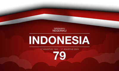 Indonesia Happy Independence Day Background Design.