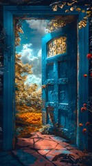 a alice in wonderland doorway