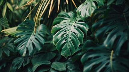 Palm leaves, unlike the needles of pine trees, are broad and flat, giving tropical plants a distinct look from their evergreen counterparts