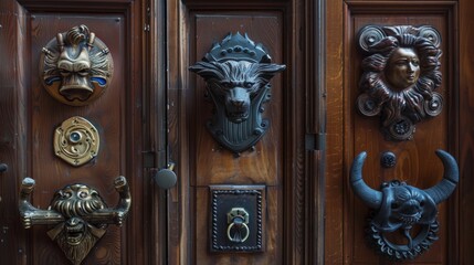 Whimsical Door Knocker Collection - Distorted View.