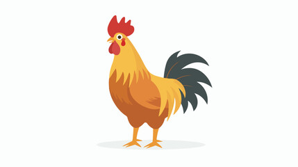Rooster illustration icon design flat animals Vector illustration