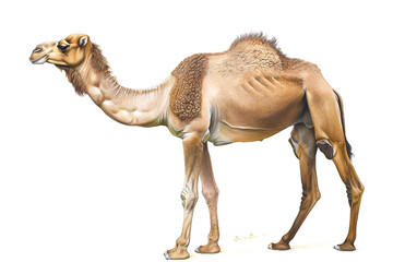 Eid ul Adha Watercolor Art: Camel Illustration .    Hand-painted Camel Art for Eid ul Adha