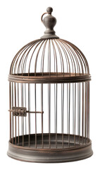 PNG Cage metal bird white background.