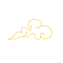 chinese cloud thin line icon