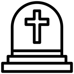 Obraz premium tombstone, Grave, halloween, horror, scare Icon