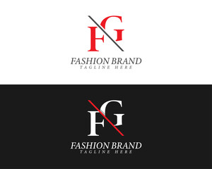 Abstract luxury and fashion brands FG, GF letter logo. Initial Monogram Creative and Modern Sign Symbol Icon.