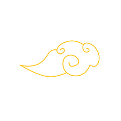 chinese cloud thin line icon
