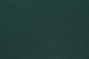 Dark green cotton twill fabric pattern close up as background