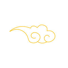 chinese cloud thin line icon