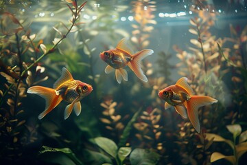 Goldfish in Aquarium