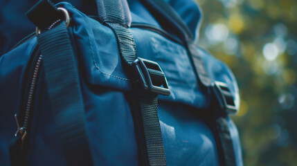 A close-up of a school bag's padded straps, providing comfort during long days of carrying books.