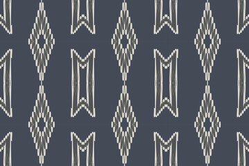 Ethnic Ikat tropical seamless pattern. Motif ethnic handmade beautiful Ikat art.Ikat ethnic tribal, boho colors seamless wallpaper. Abstract traditional.