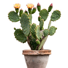 Prismatic Succulent: Cactus Plant Isolated on Transparent Background
