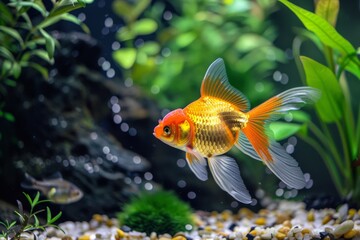 Goldfish in Aquarium