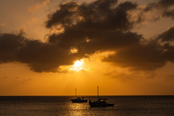 Sunset At Westpunt beach, curaçao 