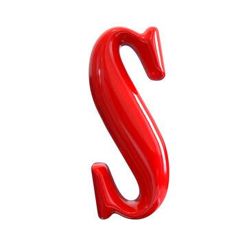 S Letter Red