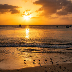 Sunset At Westpunt beach, curaçao 