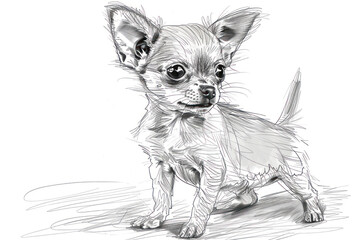 Baby dog, Digital Drawing illustration.