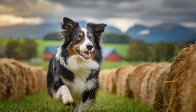 Numa fazenda rural, um Border Collie trabalha incansavelmente reunindo o rebanho, seus olhos inteligentes e sua agilidade impressionante fazendo dele um mestre na arte da pastor&iacute;cia.